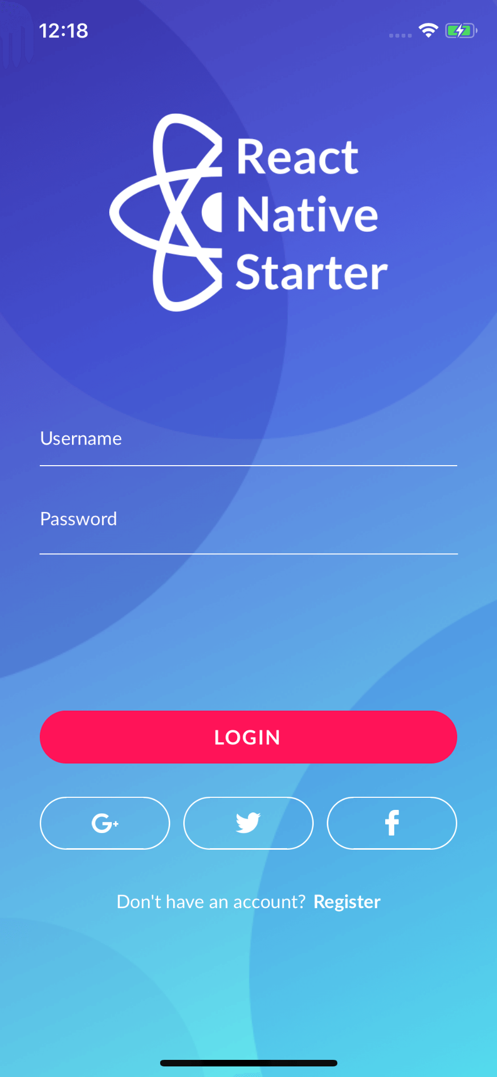 Login blue